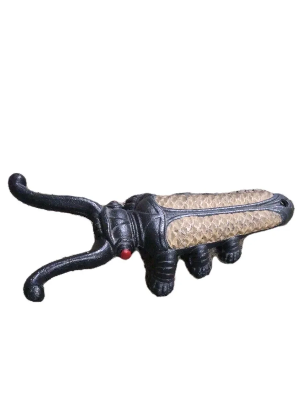 Antique Victorian Cast Iron Beetle Bug/ Scarub Boot Jack/Door Stop Rare 19th-C